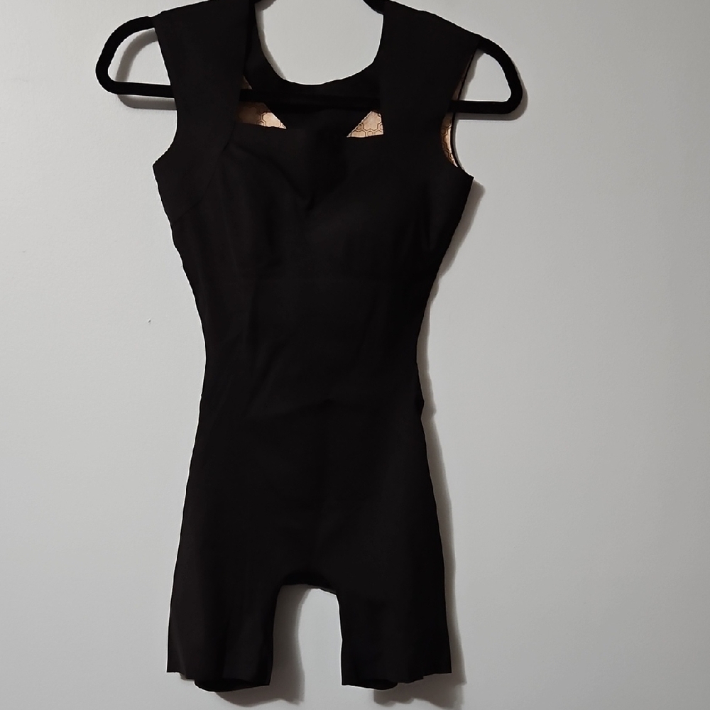 Black Sleeveless Stretch Shaper Under Garment Support Romper Size XXL